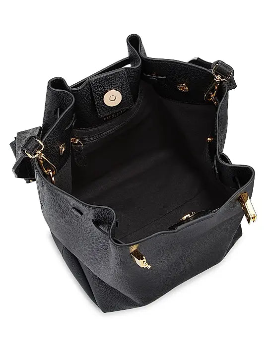 New York Leather Bucket Bag