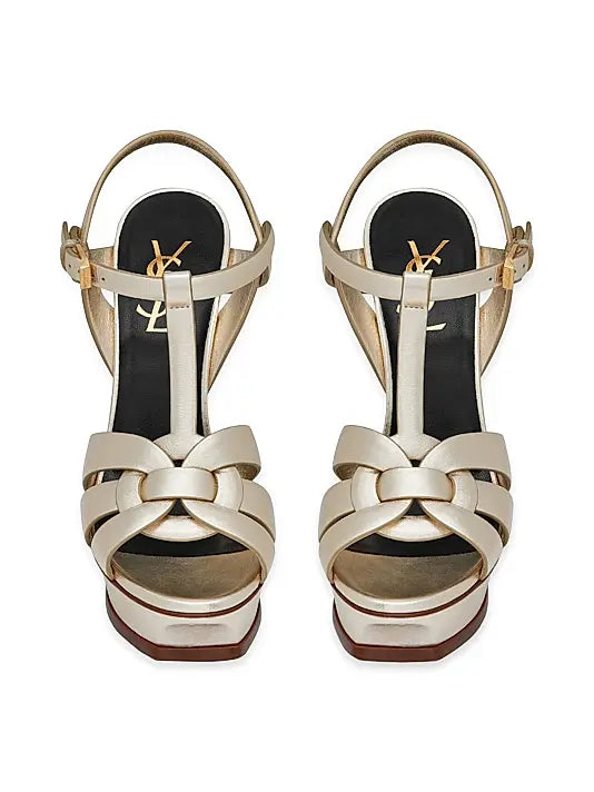Tribute Sandals In Metallic Leather