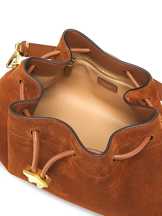 Cinch Suede Bucket Bag