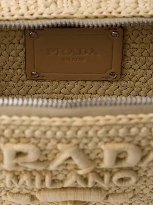 Prada Brique Woven Fabric Bag