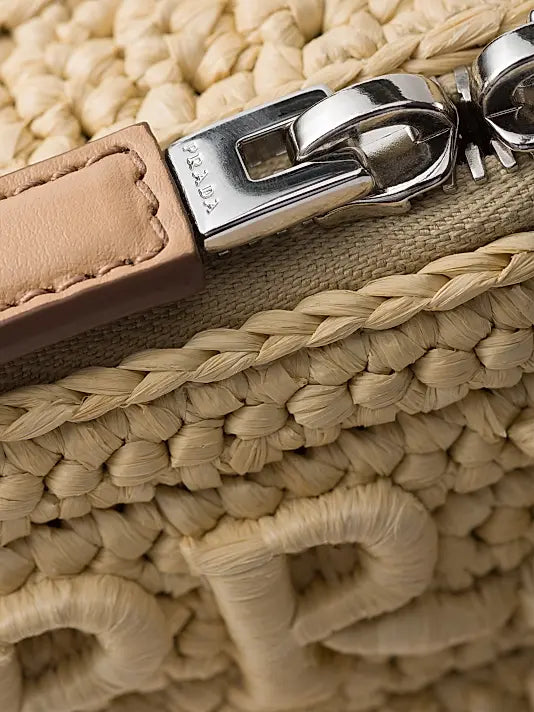 Prada Brique Woven Fabric Bag