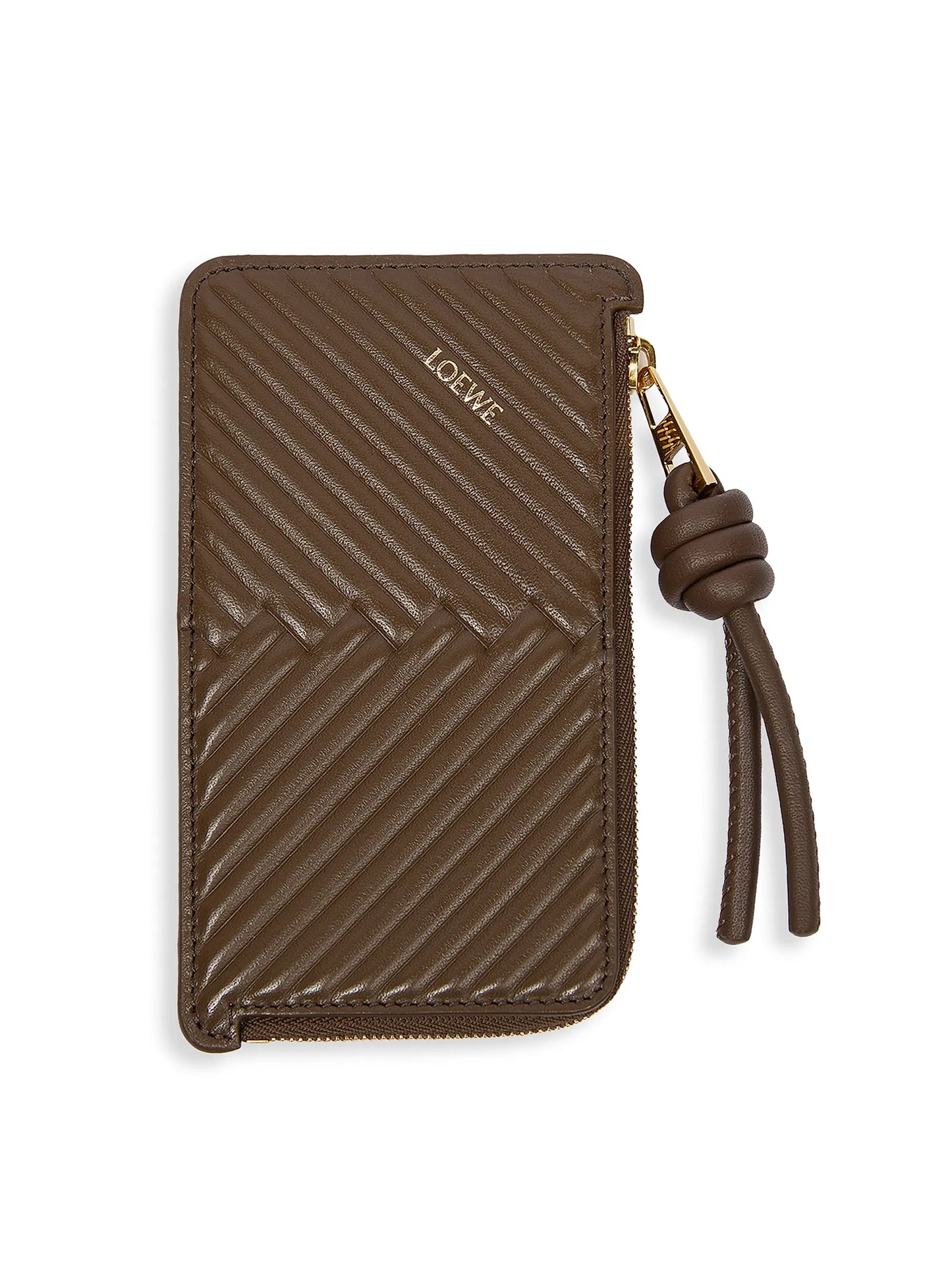 Knot Diamond Leather Coin Card Holder