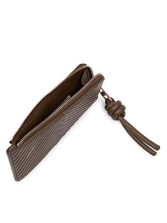 Knot Diamond Leather Coin Card Holder