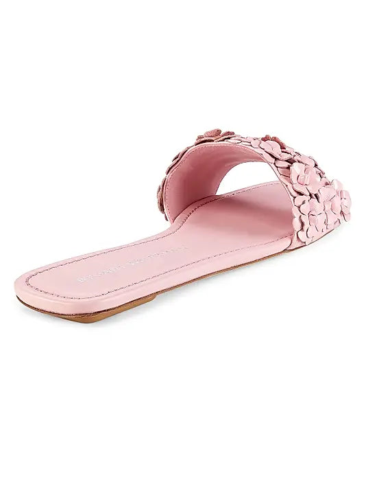 Meadow Floral Lacquered Leather Sandals