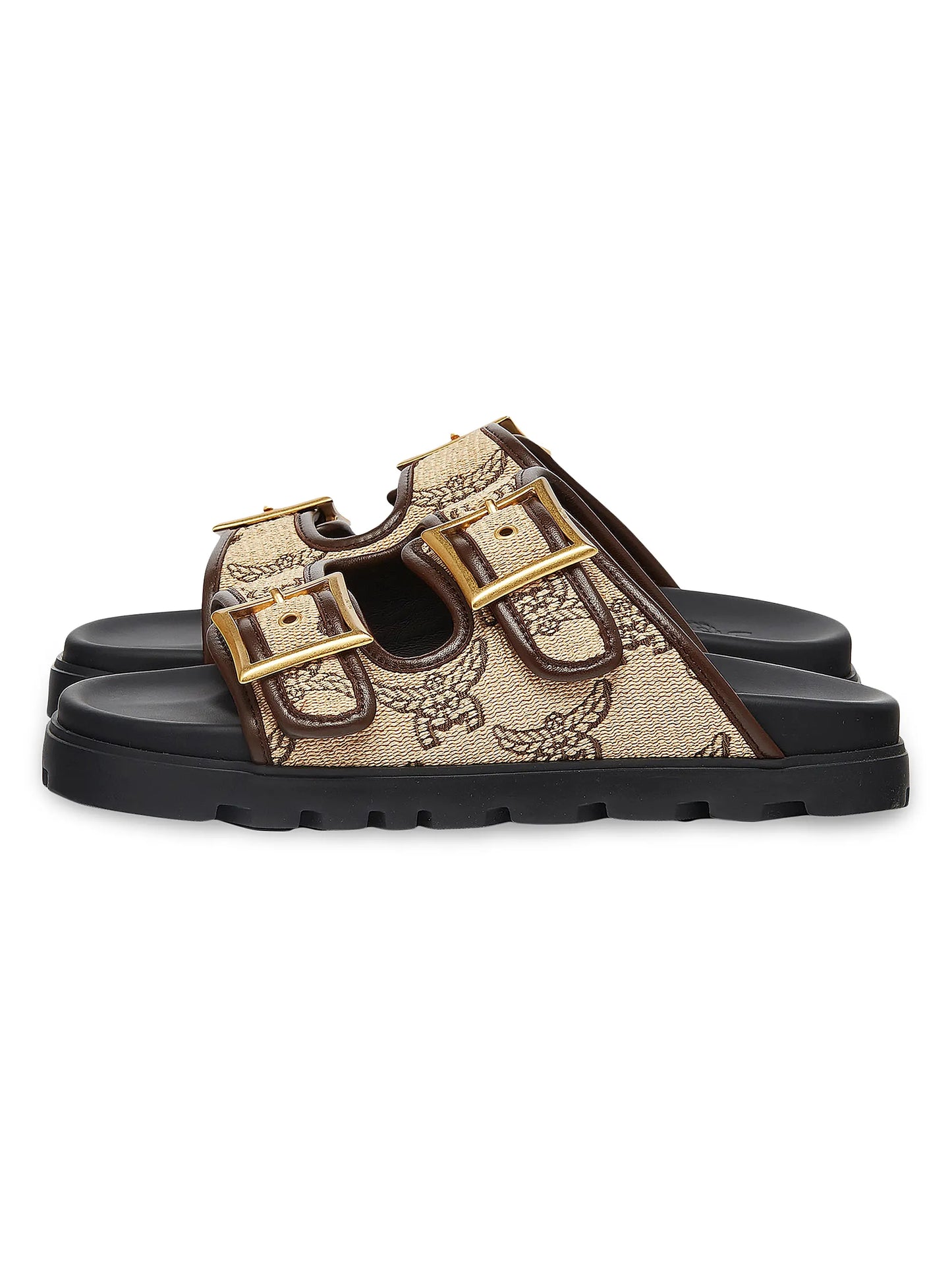 Logo Canvas Buckle Sandals