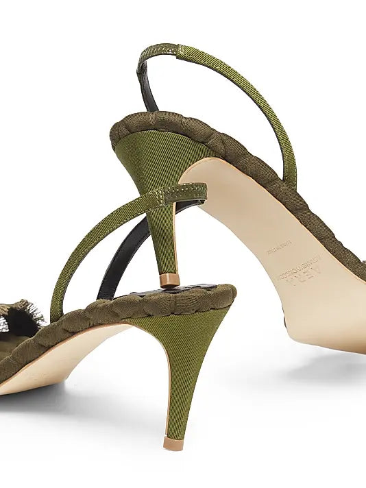 Claudia 75MM Grosgrain Slingback Sandals