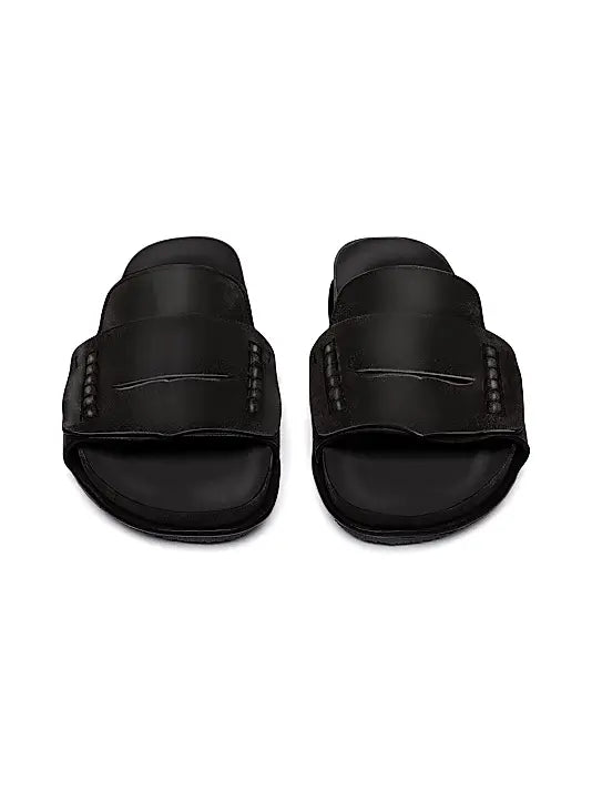 Leather Slide Sandals