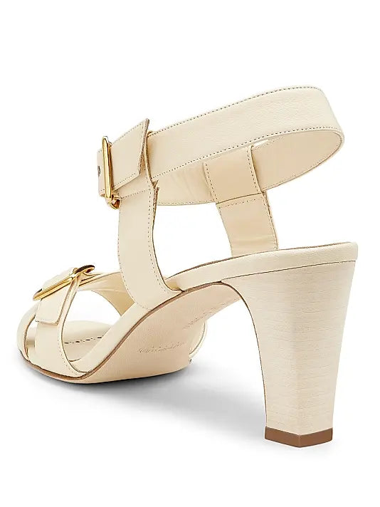 Shbealo 70MM Buckle-Detailed Leather Sandals