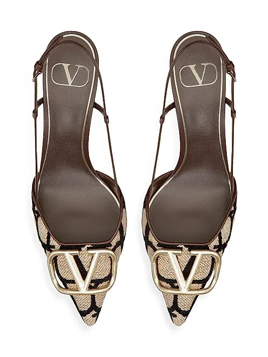 VLogo Signature Slingback Pumps 80MM
