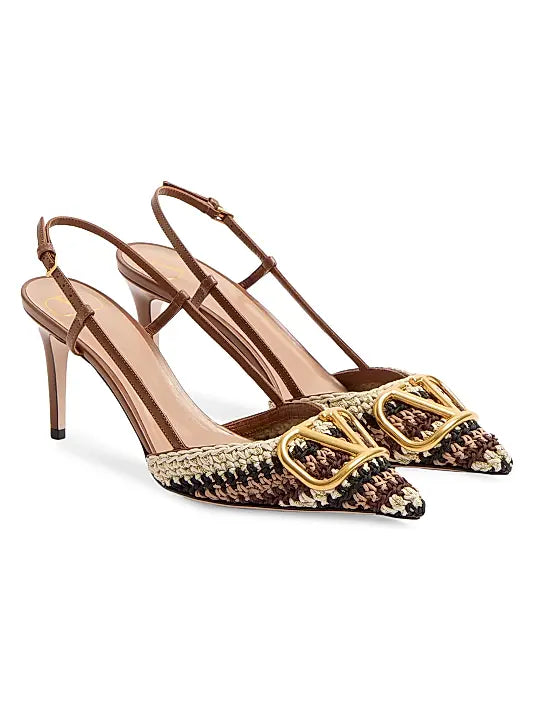 VLogo Signature Slingback Pumps 80MM