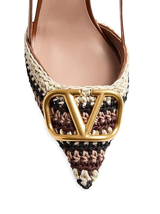 VLogo Signature Slingback Pumps 80MM