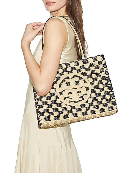 Ella Hand-Crochet Check Tote