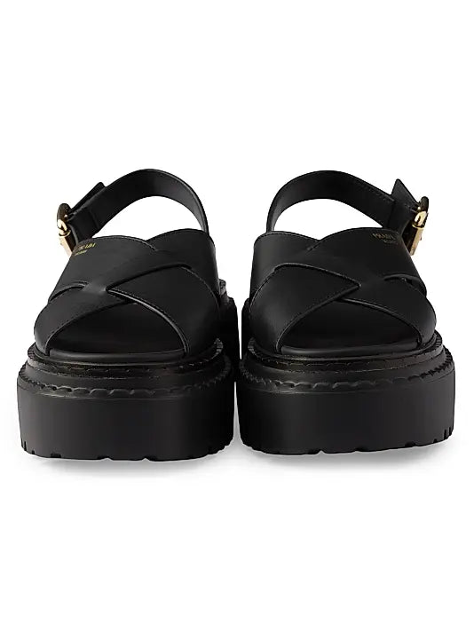 Leather Crisscross Sandals