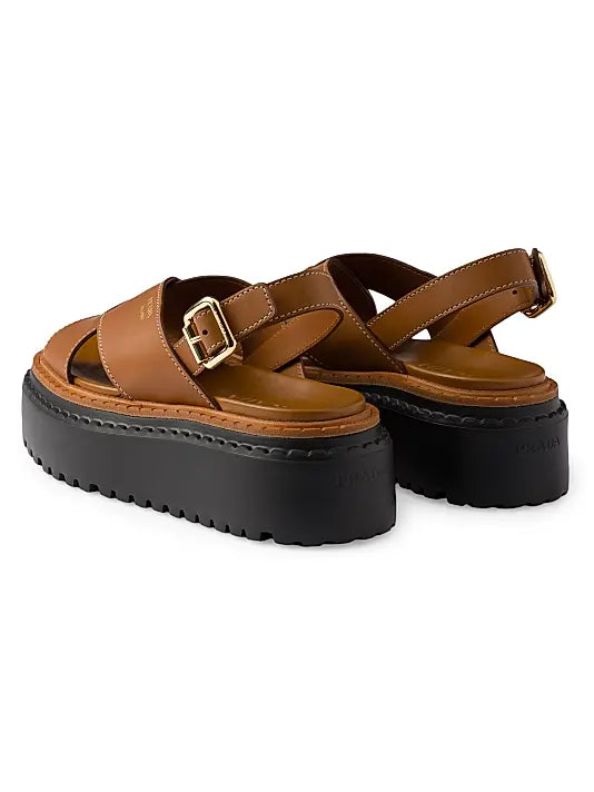 Leather Crisscross Sandals