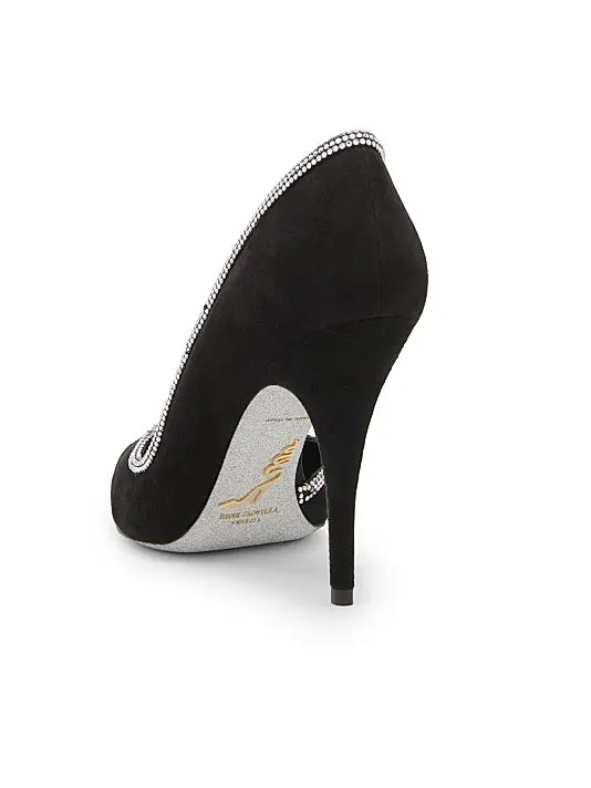 Sky High 100MM Crystal-Embellished Suede Pumps