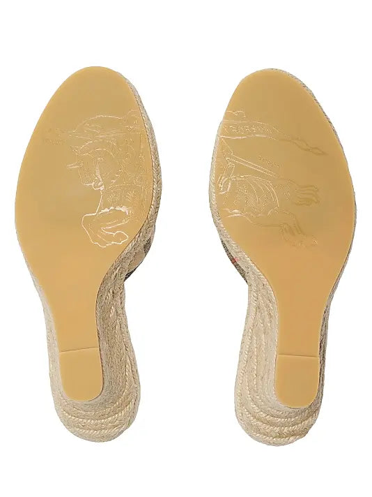 Mews 65MM Check Espadrille Wedge Sandals