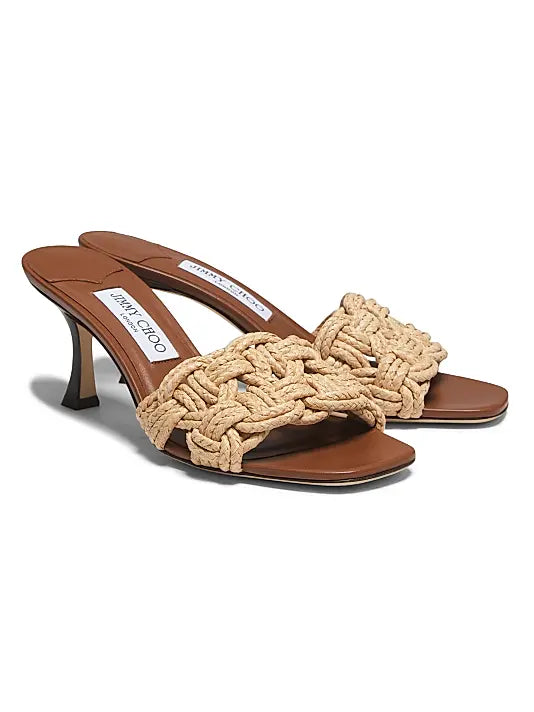 Chara 70MM Crochet Raffia Sandals