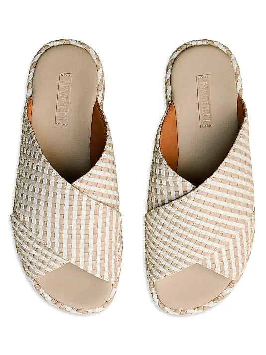 Laguna Striped Geo Platform Sandals