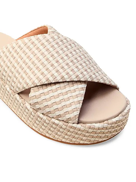 Laguna Striped Geo Platform Sandals