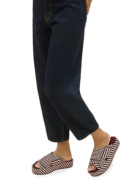 Laguna Striped Geo Platform Sandals
