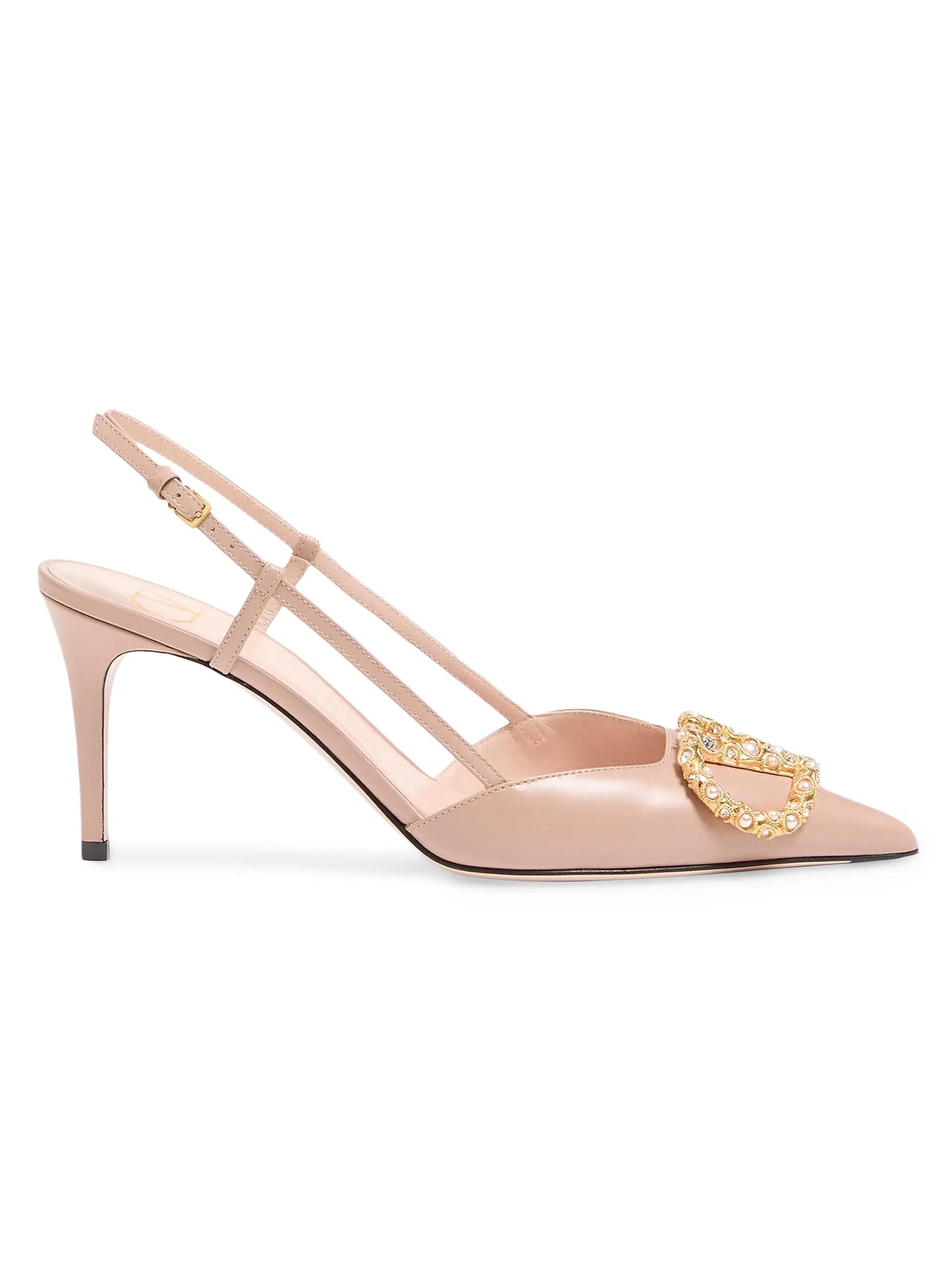 VLogo Signature Slingback Calfskin 80MM Pumps