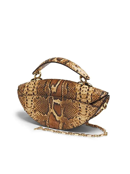 Wavelength Embossed Leather Top Handle Bag