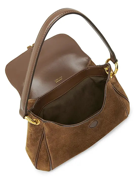 Tara Small Suede Shoulder Bag