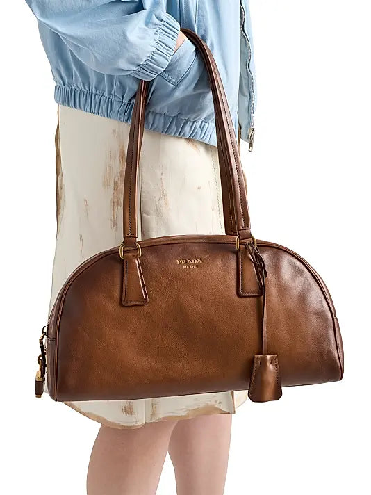 Bowling Medium Shoulder Leather Bag