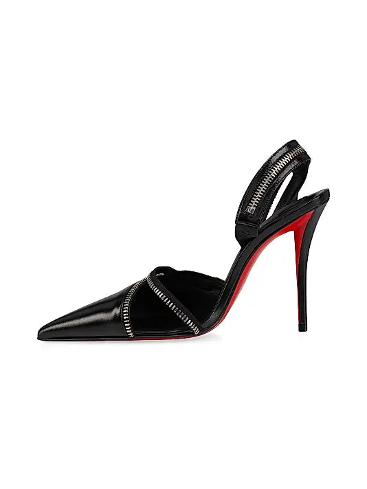 Slingyzip 100MM Leather Pumps