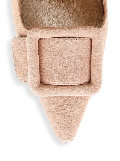 Maysale 70MM Buckle Suede Mules