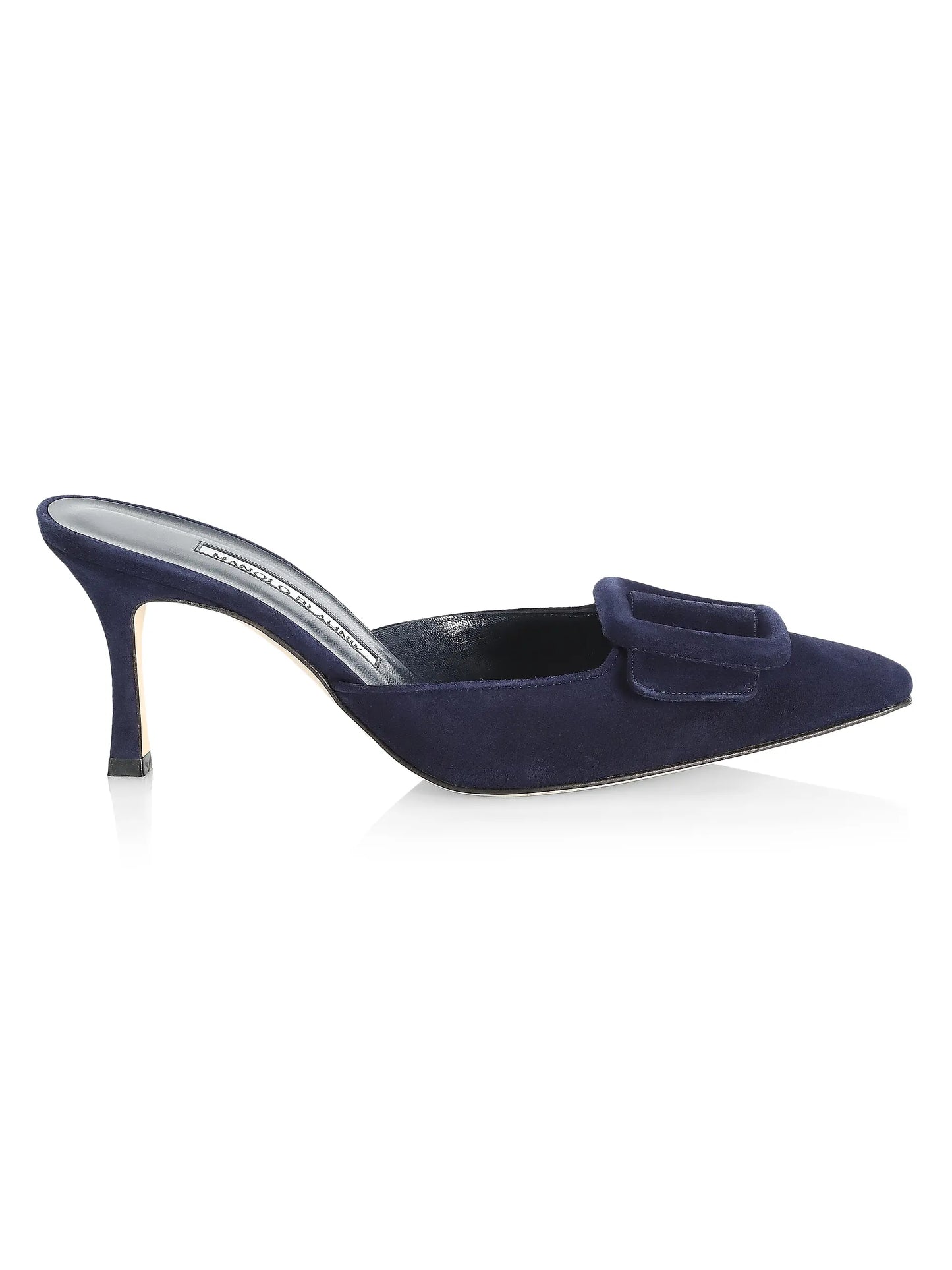Maysale 70MM Buckle Suede Mules