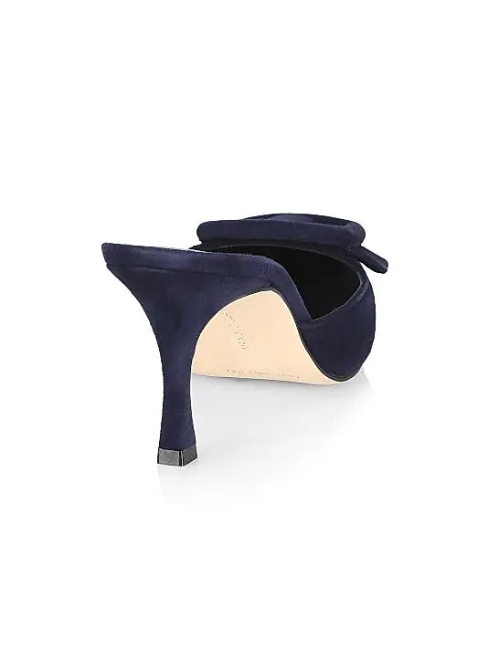 Maysale 70MM Buckle Suede Mules