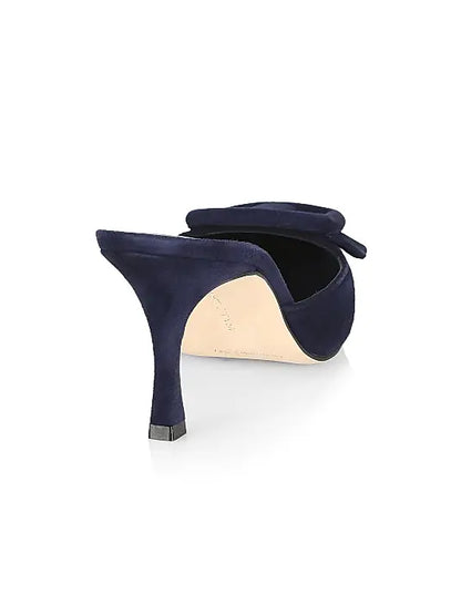 Maysale 70MM Buckle Suede Mules