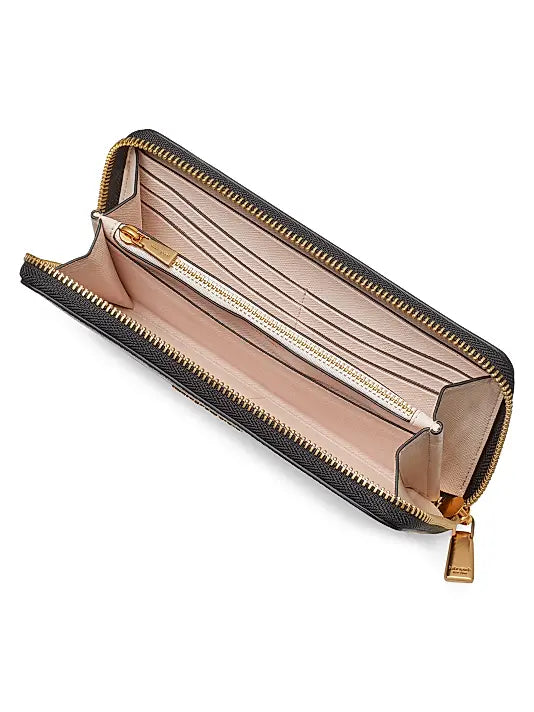Morgan Saffiano Leather Zip-Around Continental Wallet