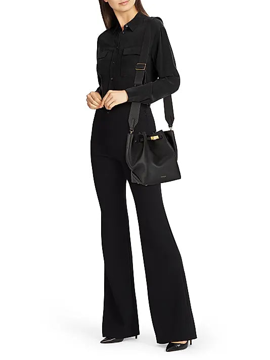 New York Leather Bucket Bag