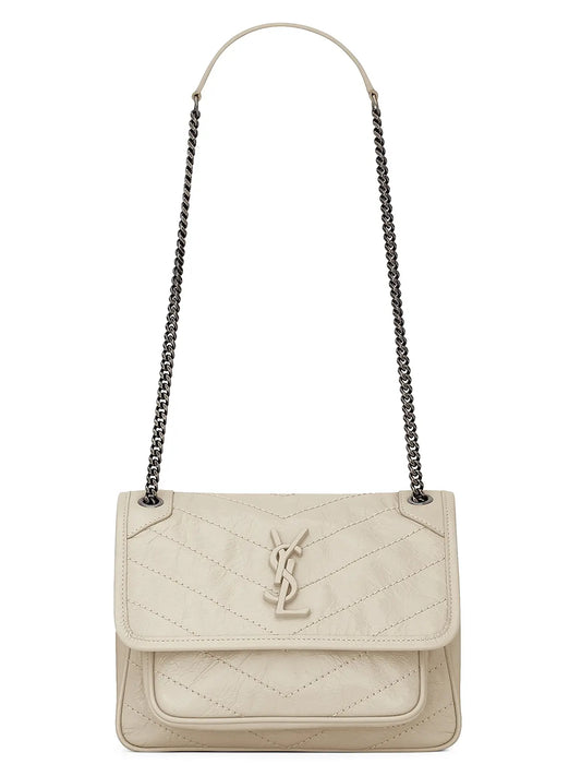 Niki Baby Shoulder Bag in Vintage Leather