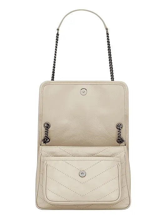 Niki Baby Shoulder Bag in Vintage Leather