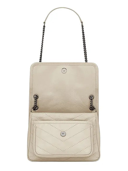 Niki Baby Shoulder Bag in Vintage Leather