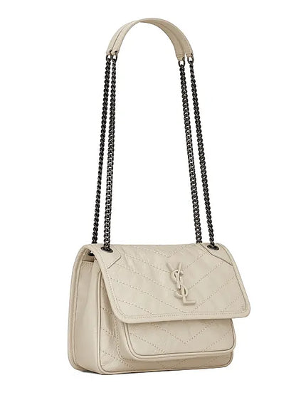 Niki Baby Shoulder Bag in Vintage Leather