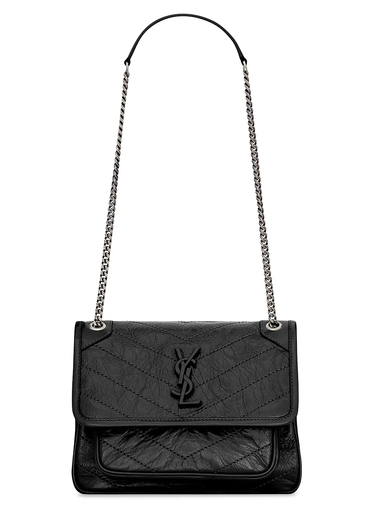 Niki Baby Shoulder Bag in Vintage Leather