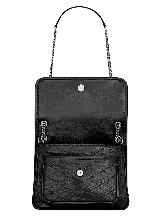 Niki Baby Shoulder Bag in Vintage Leather