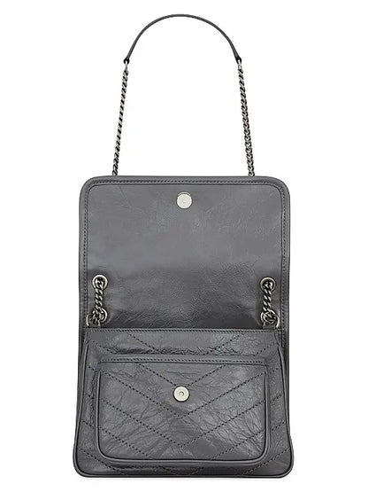 Niki Baby Shoulder Bag in Vintage Leather