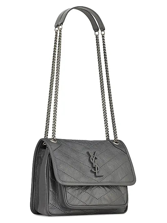 Niki Baby Shoulder Bag in Vintage Leather