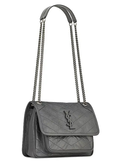 Niki Baby Shoulder Bag in Vintage Leather