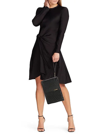 Quilted Leather Monogam Wristlet