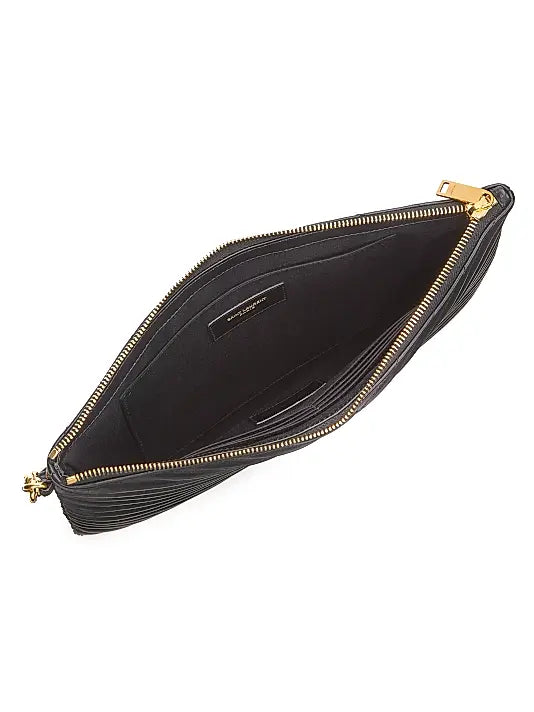 Quilted Leather Monogam Wristlet