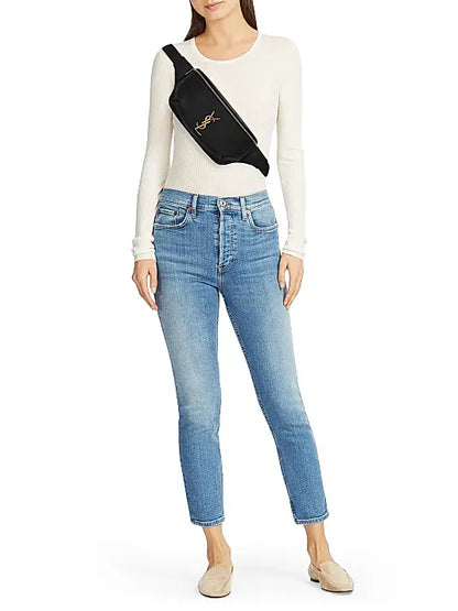 Cassandre Classic Belt Bag In Grain De Poudre Embossed Leather