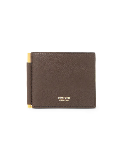 Grained Leather Money Clip
