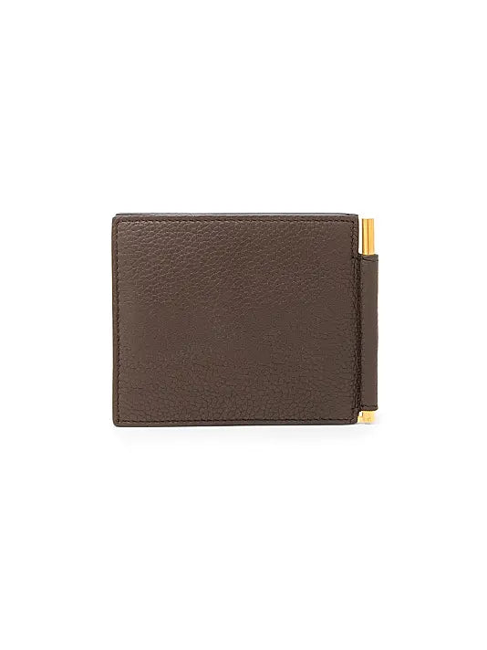 Grained Leather Money Clip