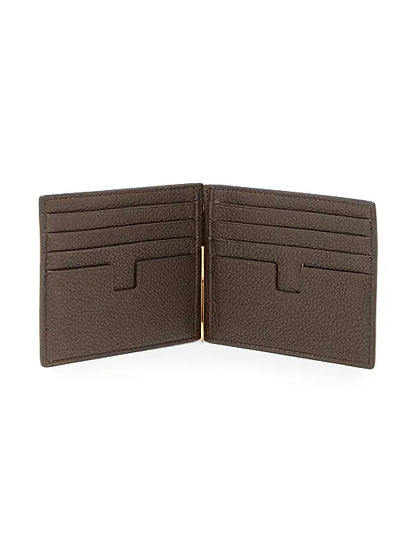 Grained Leather Money Clip